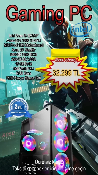 İntel i5 12400 Gaming PC